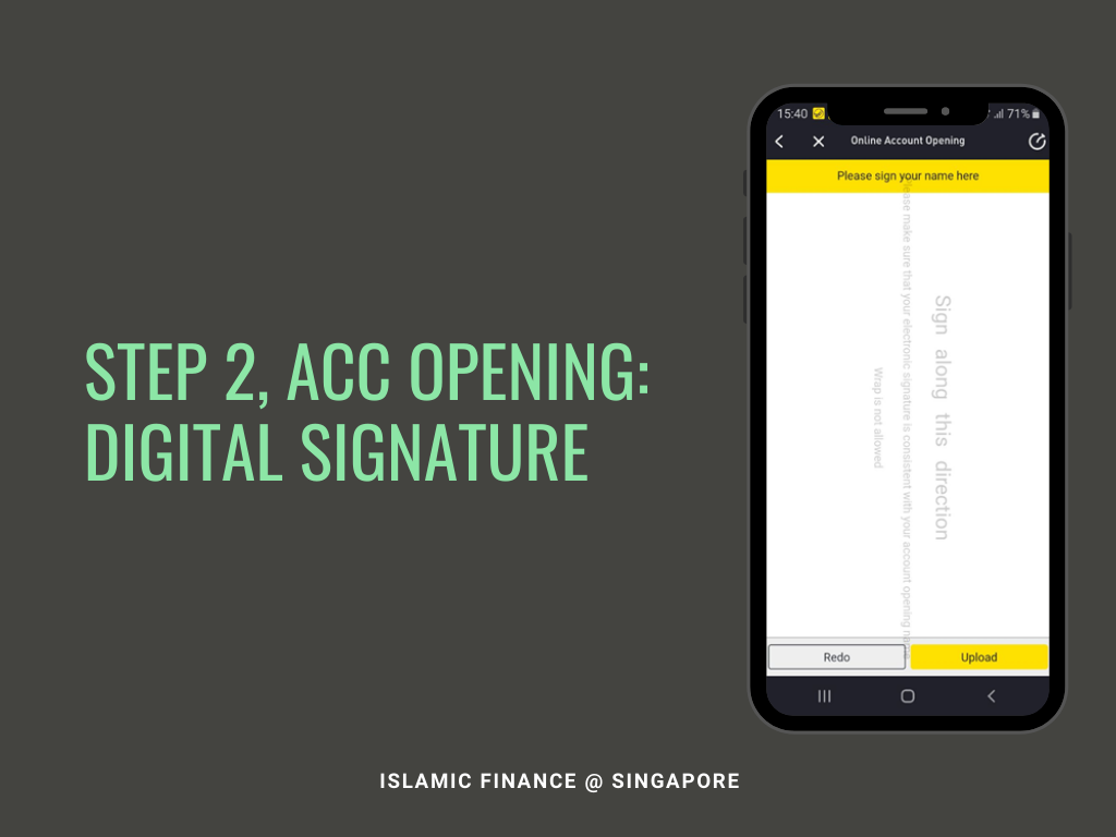 Step 2, Account Opening: Digital Signature