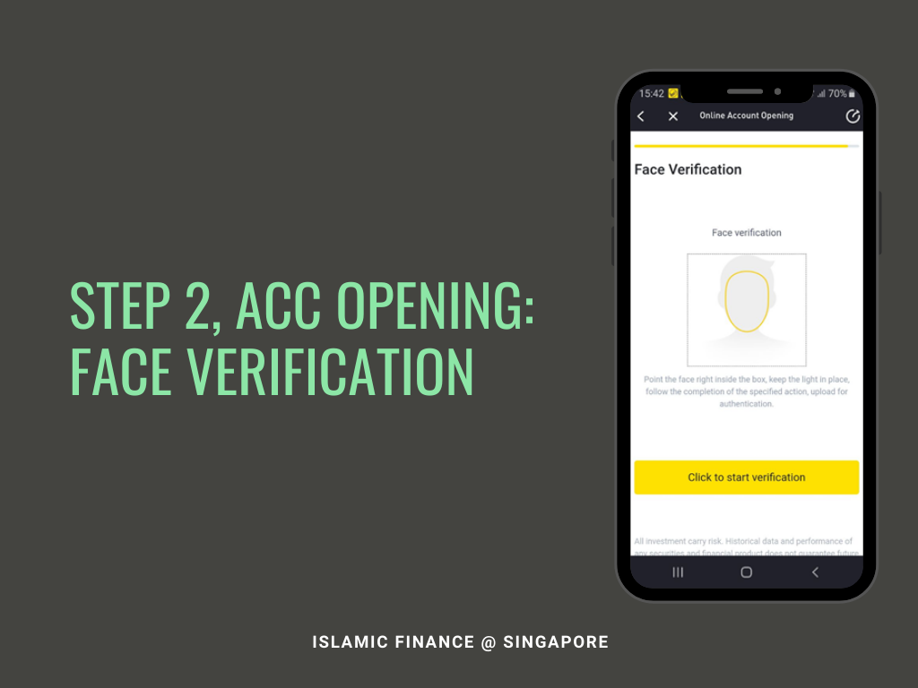Step 2, Account Opening: Face Verification