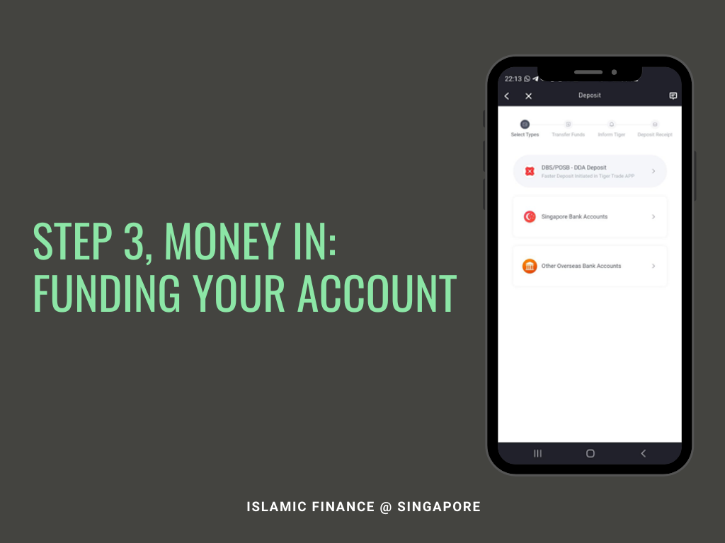 Step 3, Money in: Funding your Account