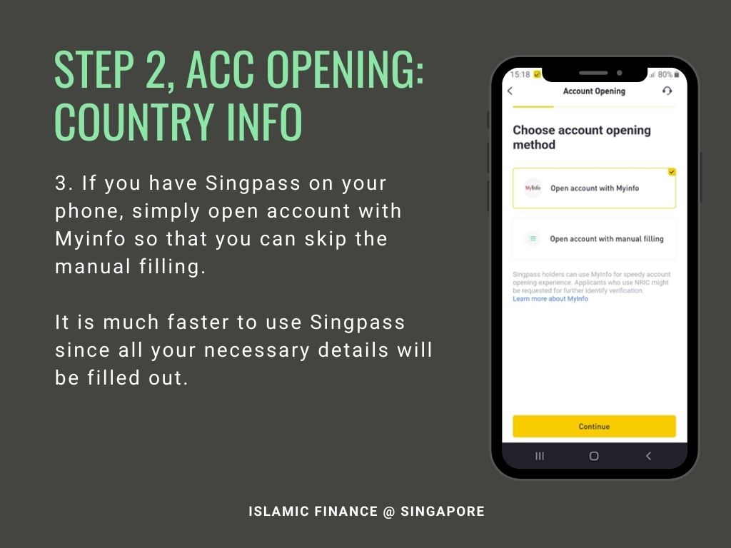 Step 2, Account Opening, Country Info