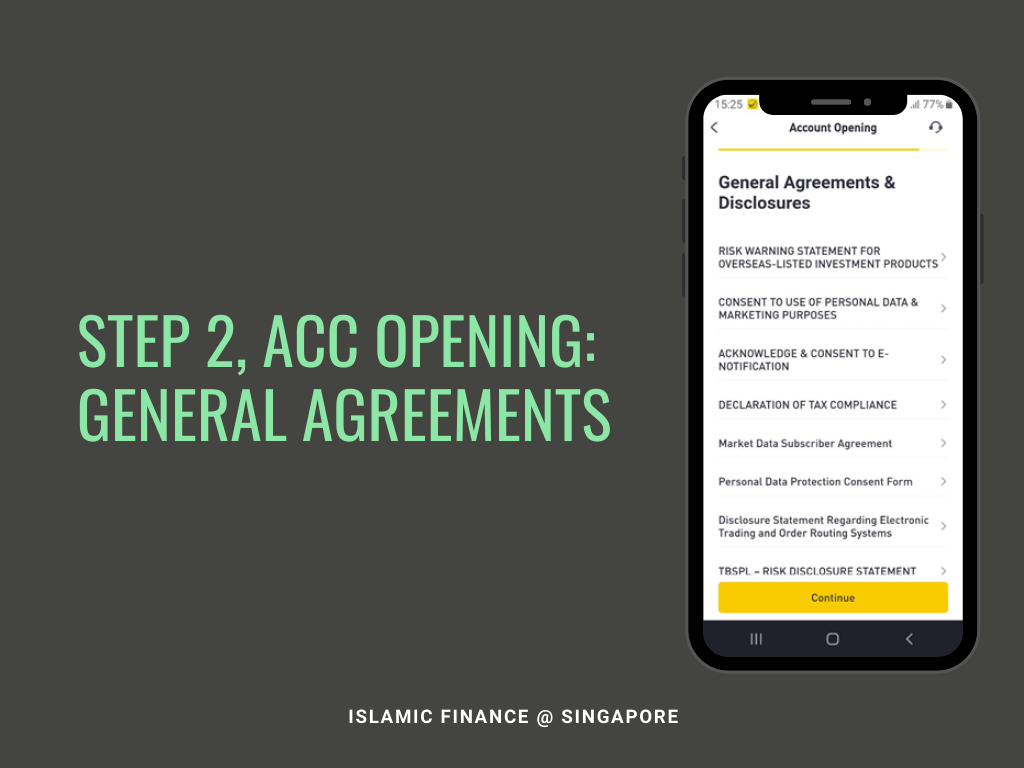 Step 2, Account Opening, General Agreements