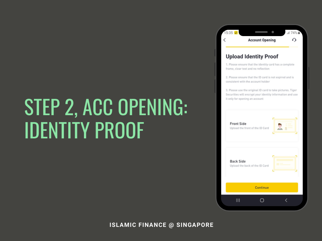 Step 2, Account Opening: Identity Proof