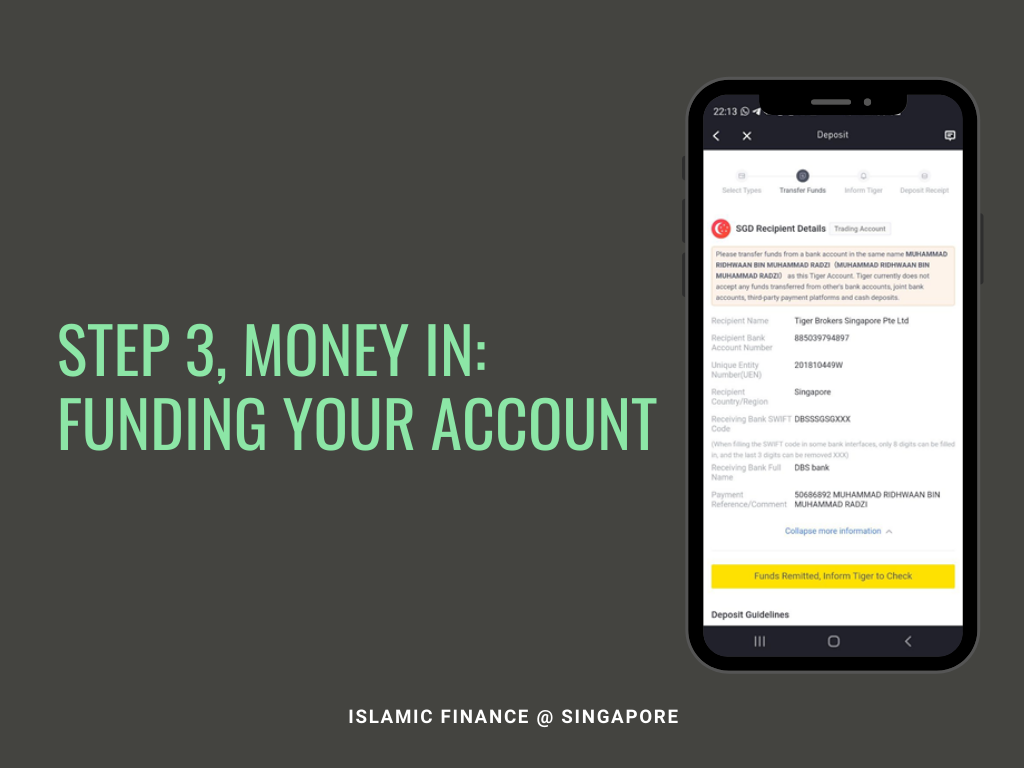 Step 3, Money in: Funding your Account