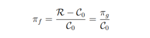 πf =R − C0 C0=πg  C0(30) 