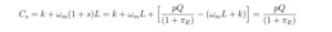 Cs = k + ωm(1 + s)L = k + ωmL + ]